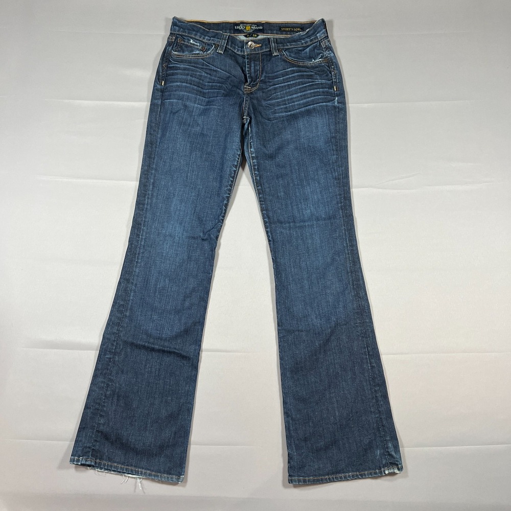 Lucky Brand Women’s Boot Cut Jeans in Dark Blue Wash